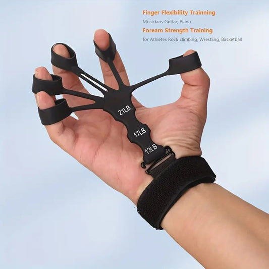 Finger-Strengthening Silicone And Stretch Bands with Wrist Support