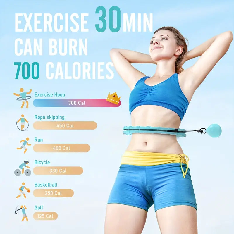 JLOIBAO 46in/117cm Weighted Fitness Circle (24-Section Detachable Exercise Ring)