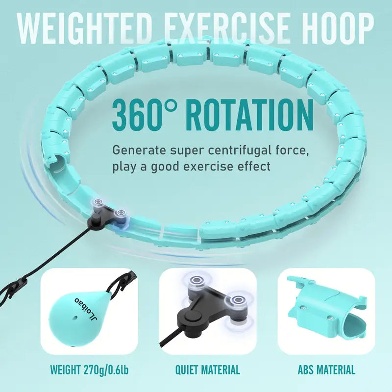 JLOIBAO 46in/117cm Weighted Fitness Circle (24-Section Detachable Exercise Ring)