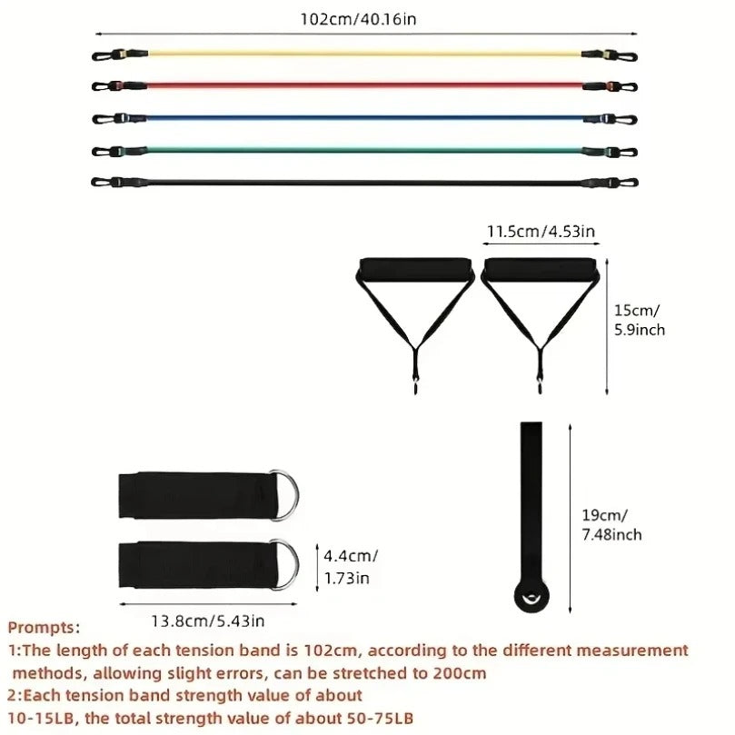 11-Piece TPE Resistance Bands