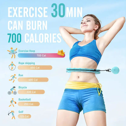 JLOIBAO 46in/117cm Weighted Fitness Circle (24-Section Detachable Exercise Ring)