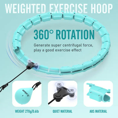 JLOIBAO 46in/117cm Weighted Fitness Circle (24-Section Detachable Exercise Ring)