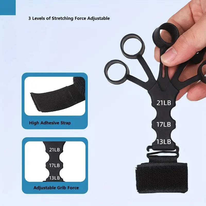 Finger-Strengthening Silicone And Stretch Bands with Wrist Support