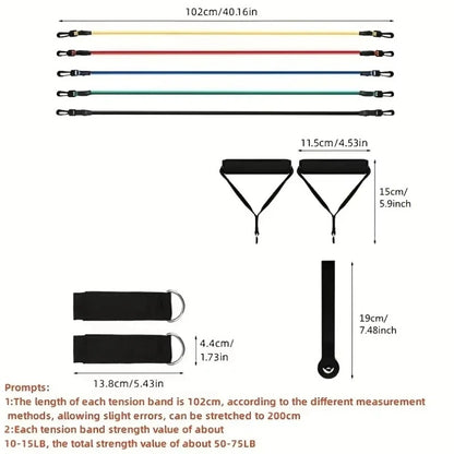11-Piece TPE Resistance Bands