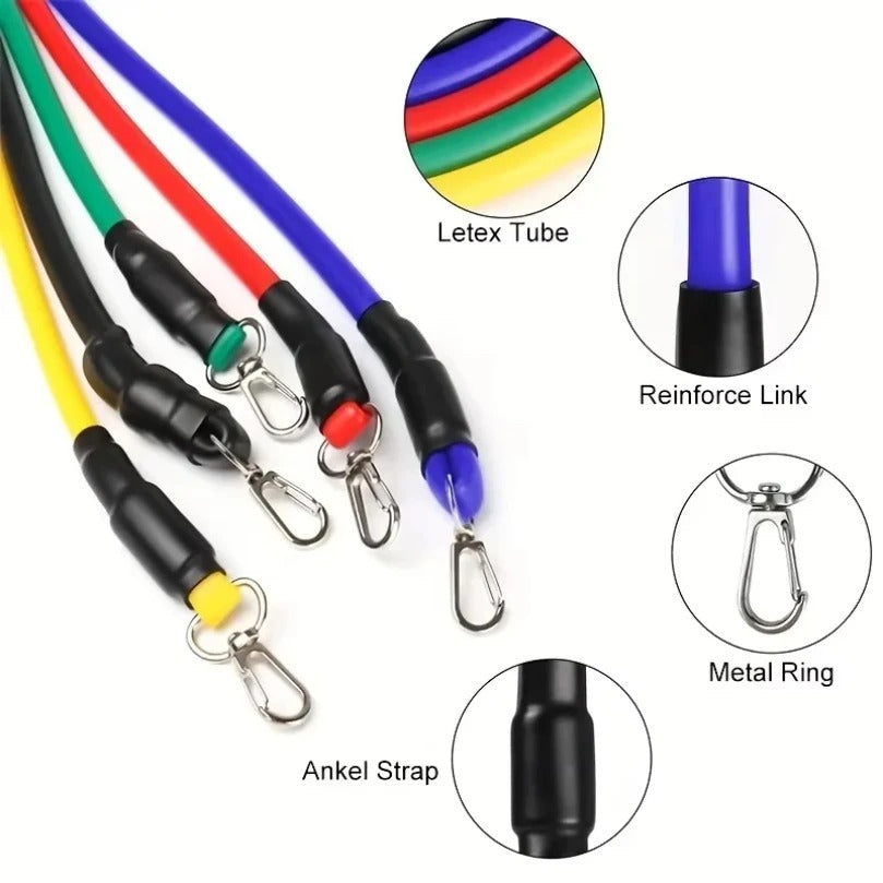 11-Piece TPE Resistance Bands