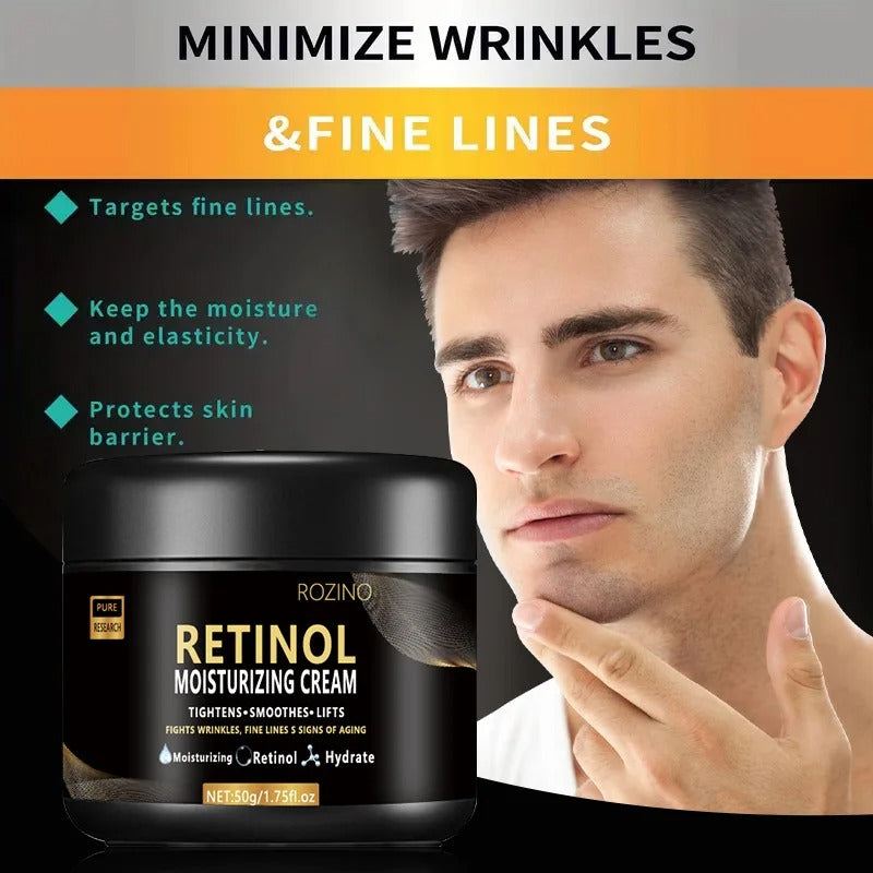 Men's Skin Cream with Retinol for Spots and Blemishes.